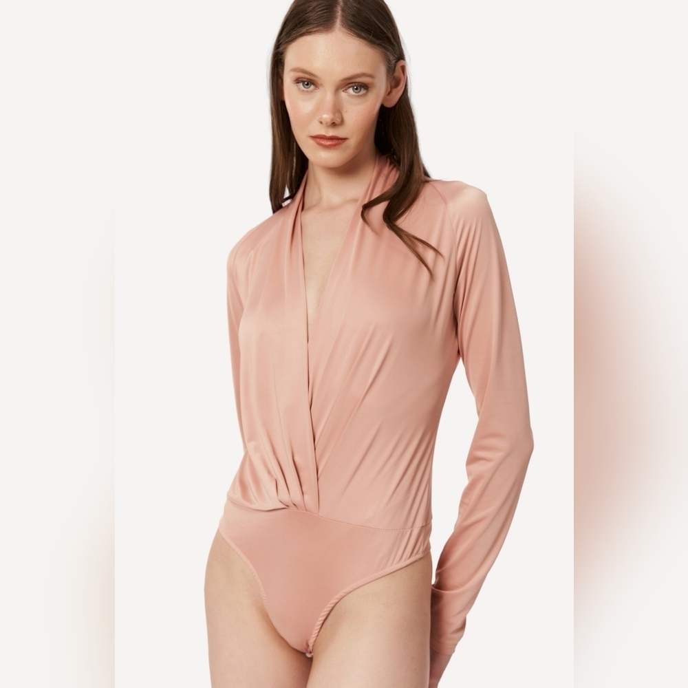 Pink Long Sleeve Bodysuit Size Medium NWT